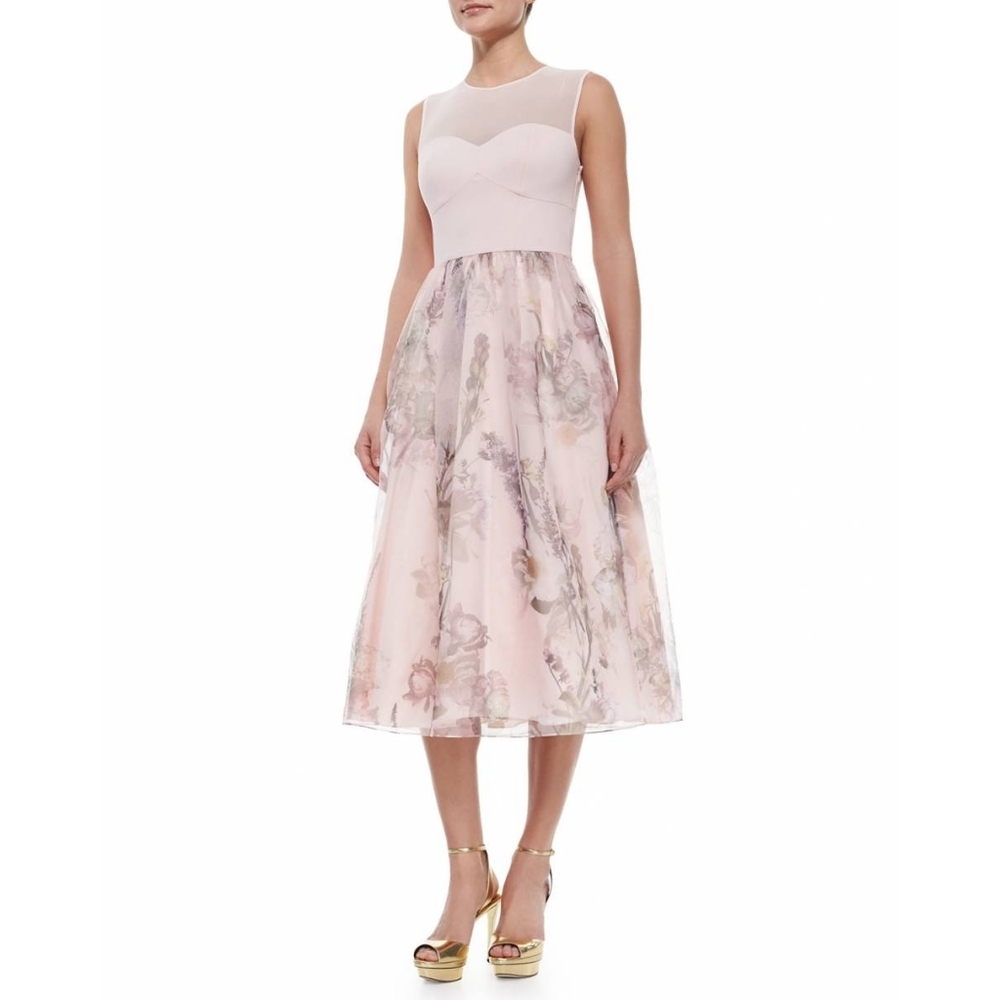 Ted Baker 'Faunia' Toulle Silk Ballerina Midi Dress